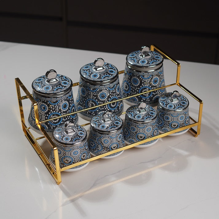 Mosaic Charm Spice Jar Set (7 pieces)