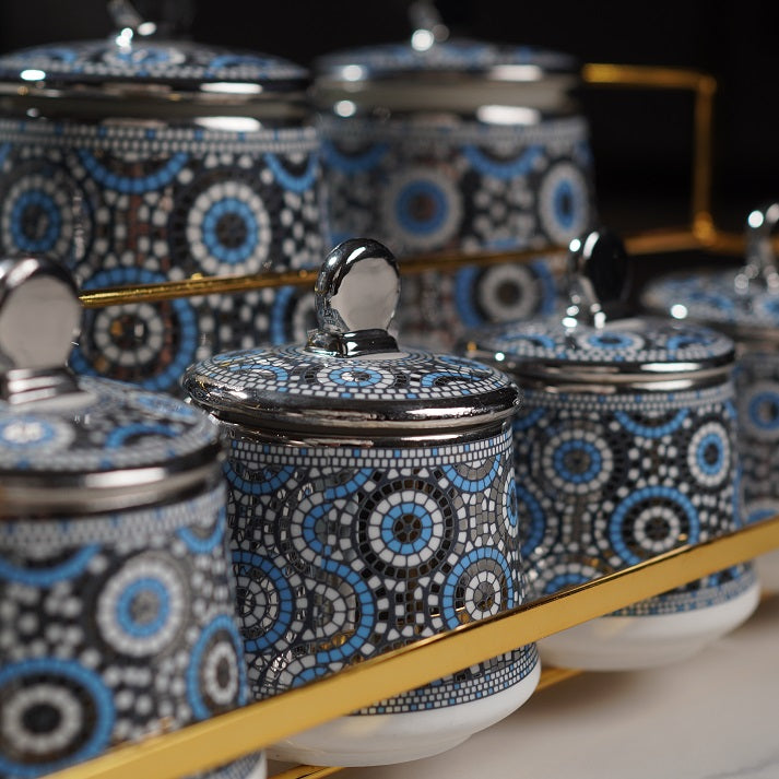 Mosaic Charm Spice Jar Set (7 pieces)
