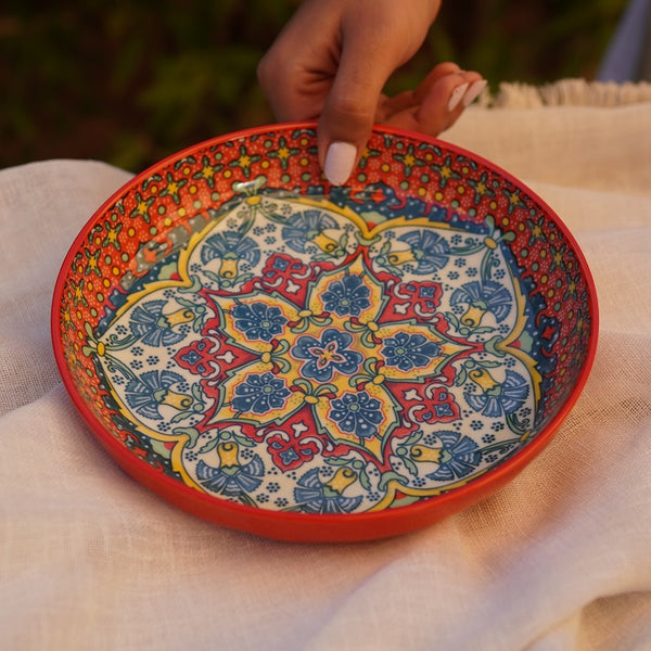 Mandala Pattern Dessert Plate