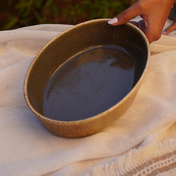 Rustic Stone Oval Baking Dish
