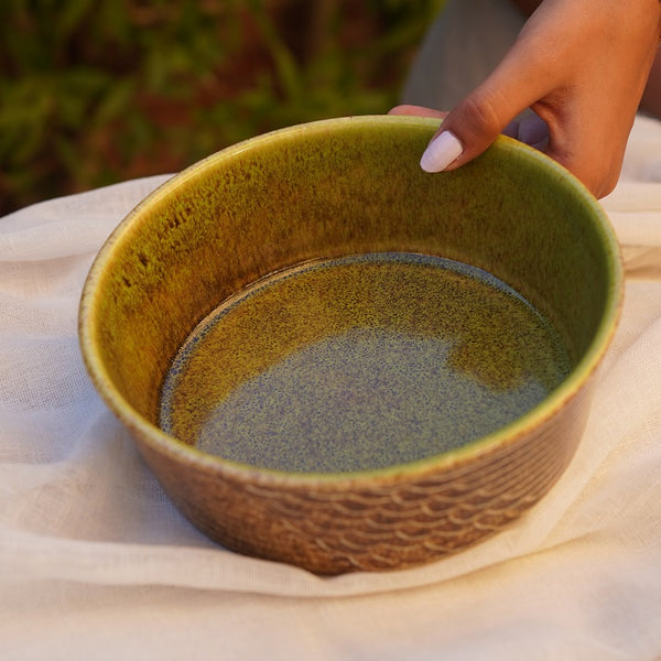 Green Round Baking Casserole