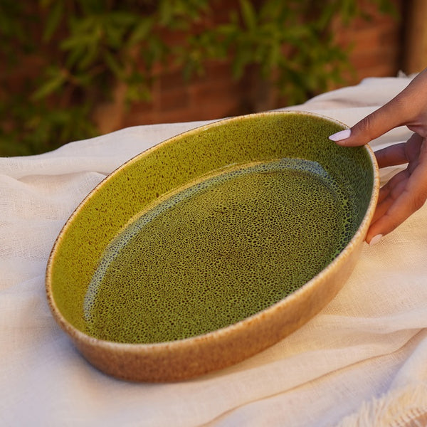 Olive Grove Oval Baking Dish