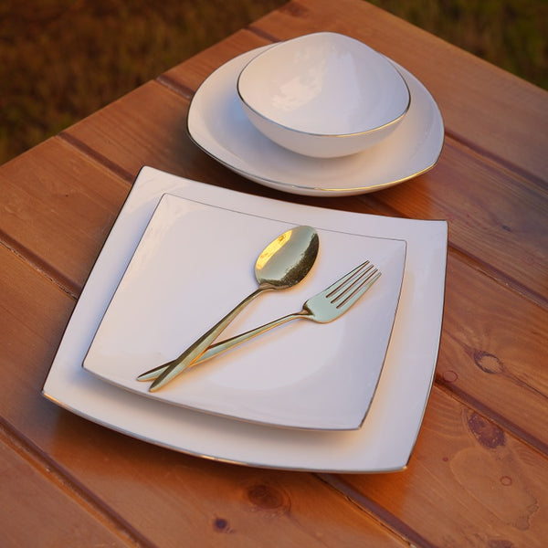 Prestige Gold Rim Dinner Set (24 Pieces)