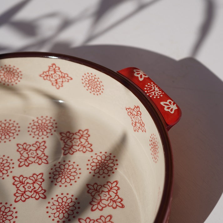 Rustic Bloom Oval Casserole