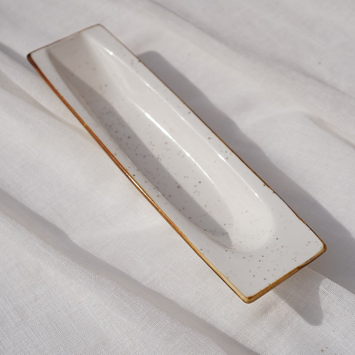 Ivory Trace Rectangular Dish
