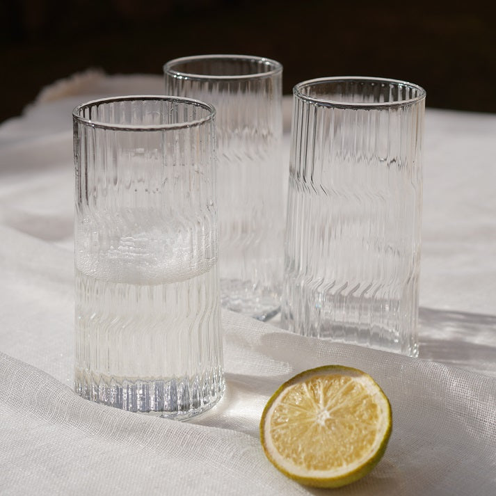 WaveLine Tall Glass Set (3 Pieces)