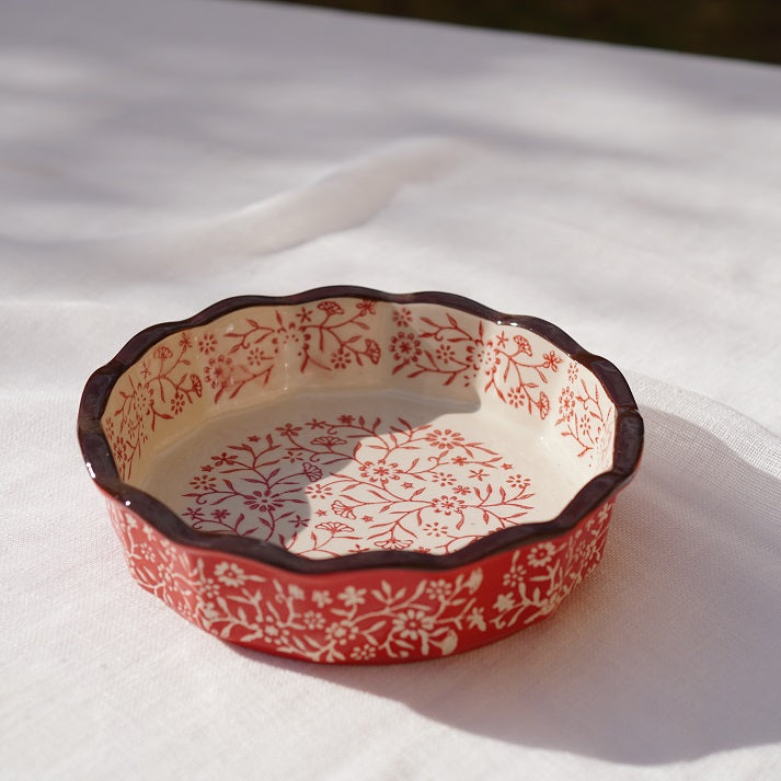 Scarlet Garden Deep Baking Dish