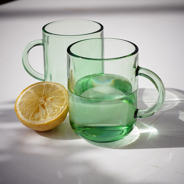 Clear Brew Glass Mugs (2 pieces)