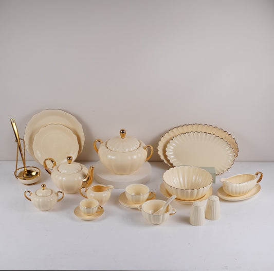 Creamy Rustic Charm- Dinner set