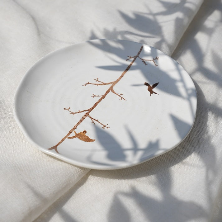 Monochrome White Large Flat Plate