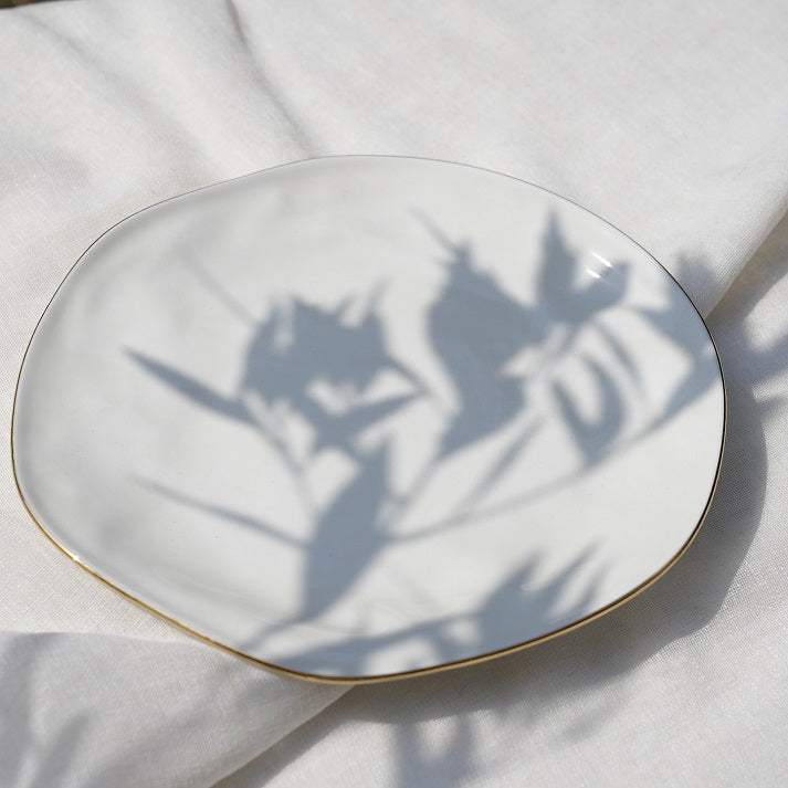 Golden Edge Large Flat Plate