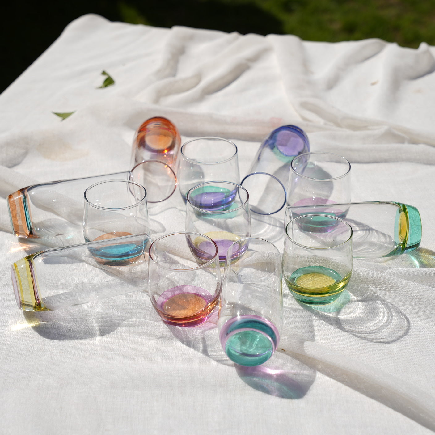 Prism Glow Tumblers Set (12 Pieces)