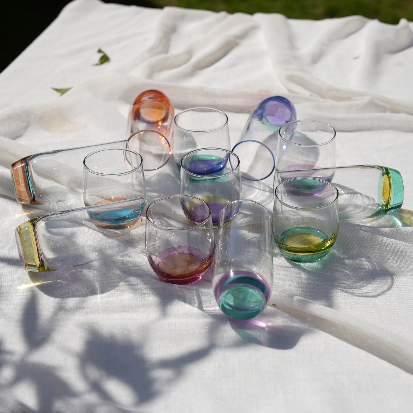 Prism Glow Tumblers Set (12 Pieces)