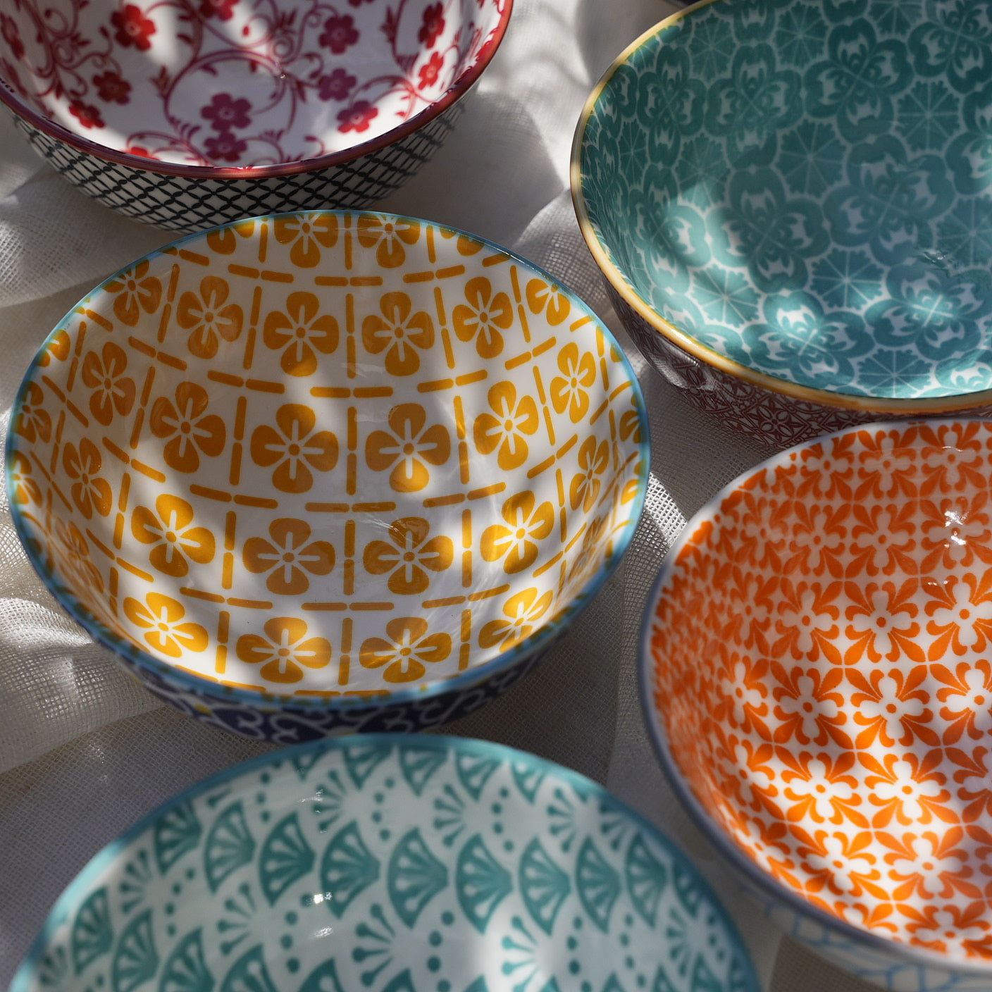 Moroccan Texture Small Bowl Set (Set of 10)