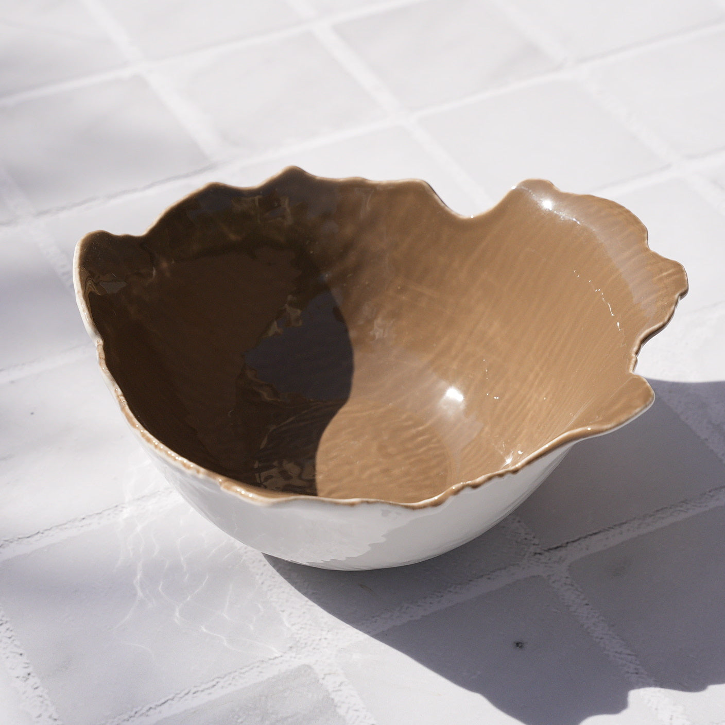 Mocha Petal Medium Bowl