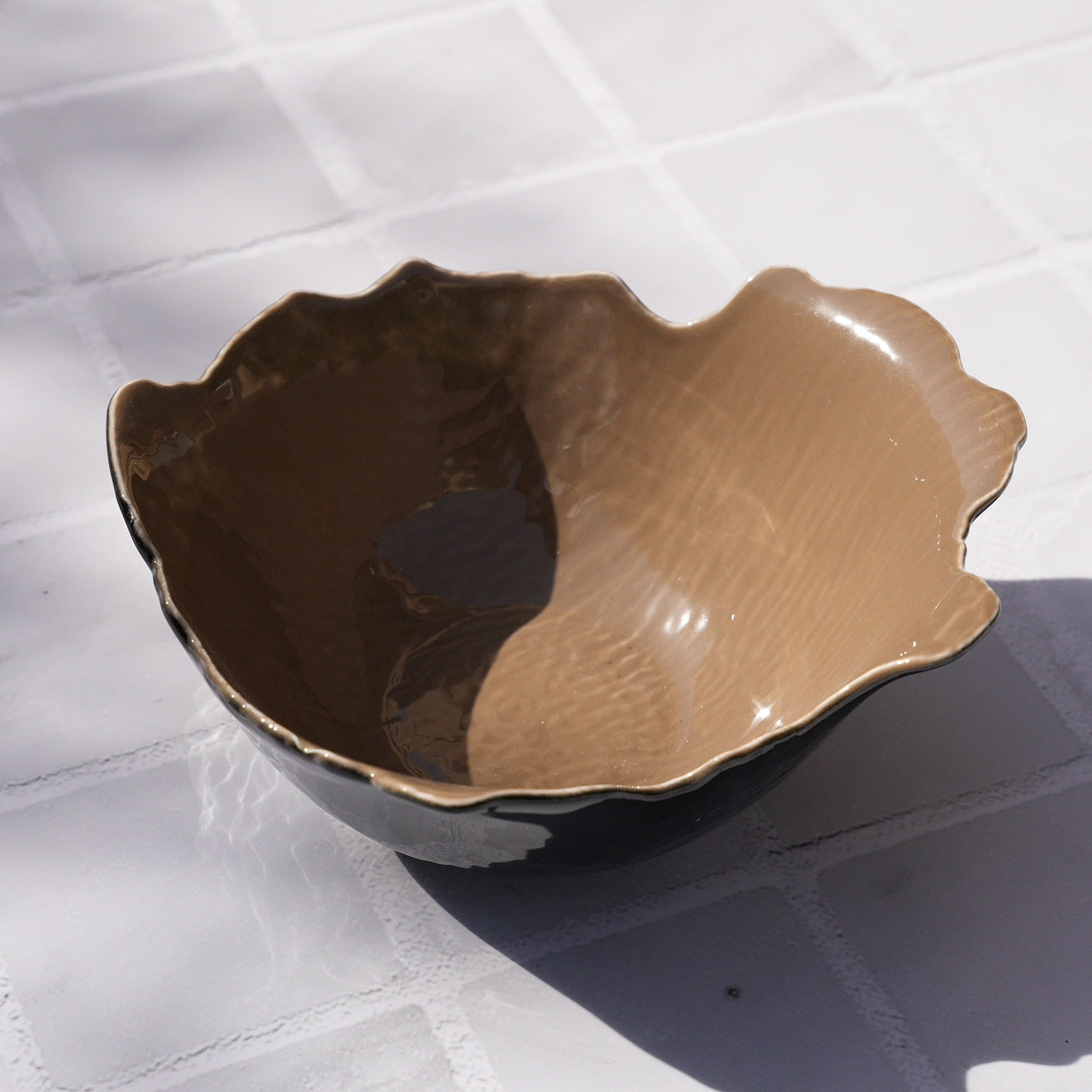 Mocha Petal Medium Bowl