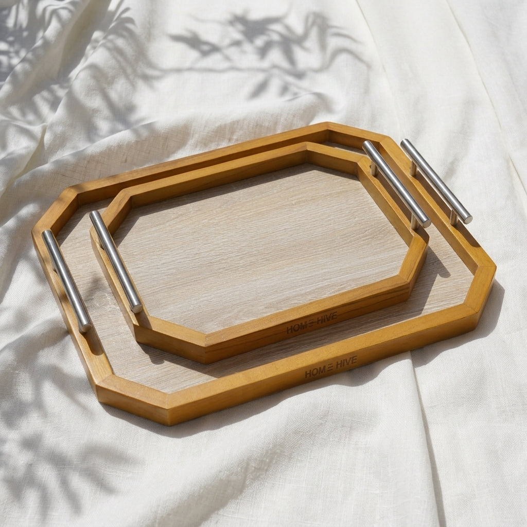 Home Hive Rustic wooden tray (2 Pieces)