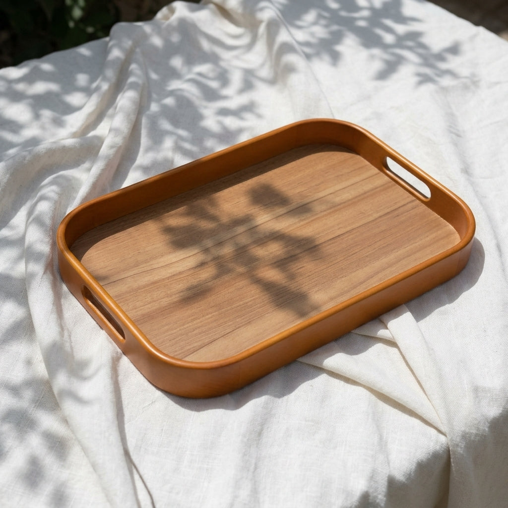 Large Rustic Wooden Tray (1 Piece)