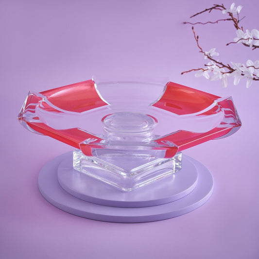 hexagonal glass bowl