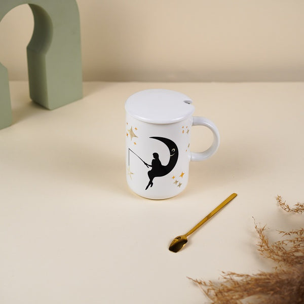 White- night mug