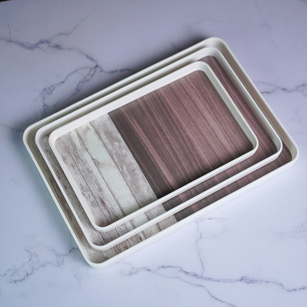 Duo Tone Marble Tray Set