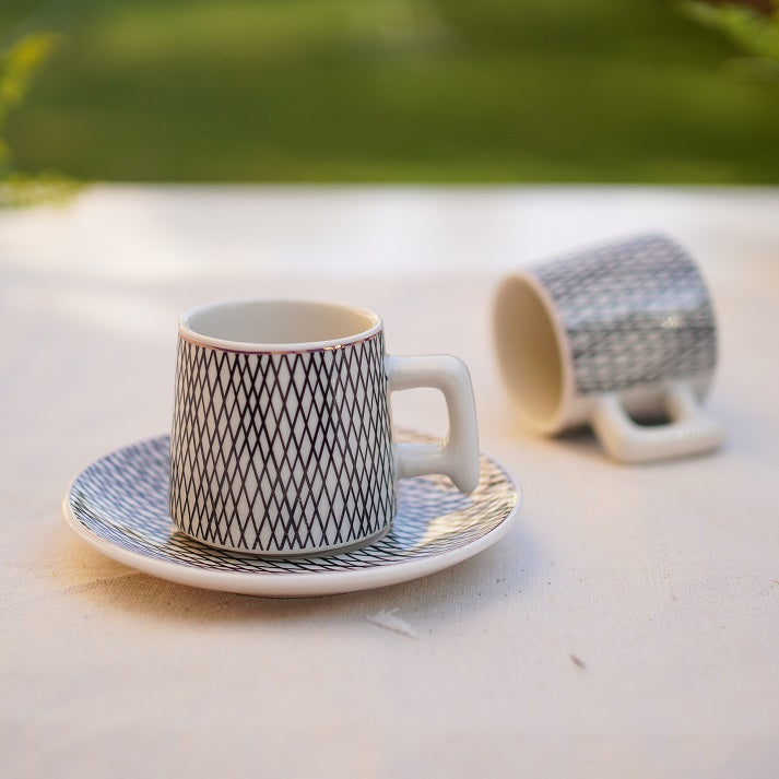 Diamond Mesh Espresso Set