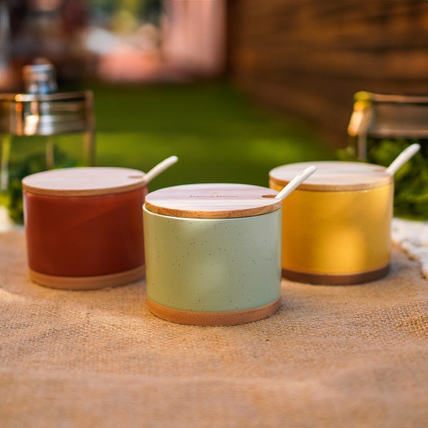 Earthy Harmony Porcelain Canisters
