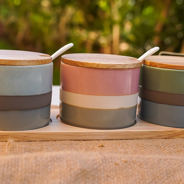 Sunset Layers Porcelain Canisters