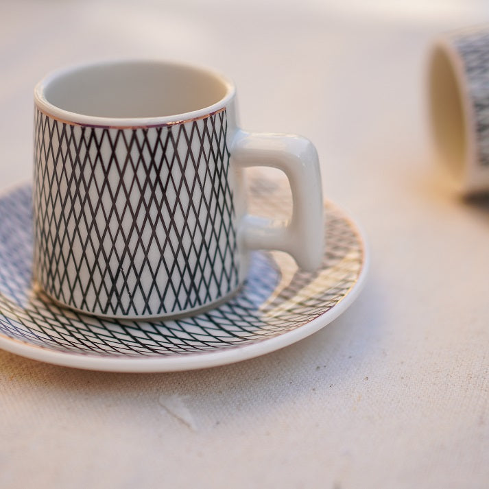 Diamond Mesh Espresso Set