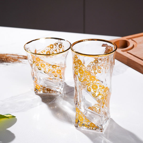 Majestic Gold Etched-Glassware Set