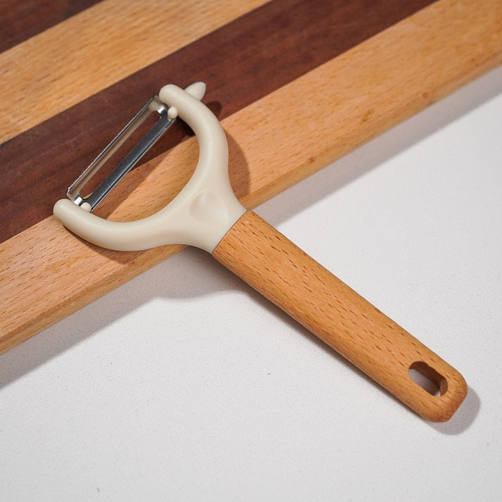 Wooden Handle Vegetable Peeler