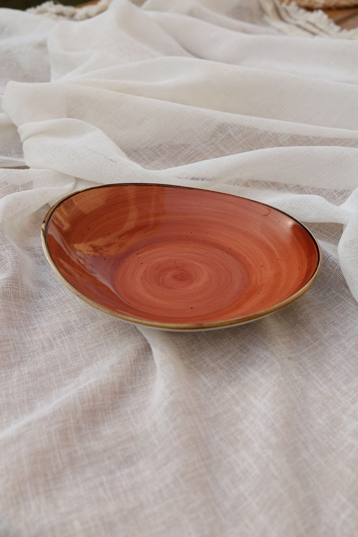 Sunset Oval Serving Plate