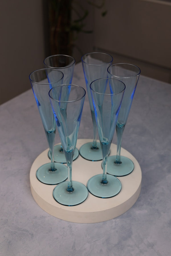 Ocean Mist Champagne Flute Set (6 Pieces)