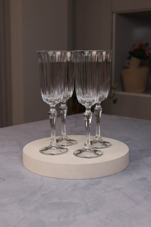 Vintage Line Crystal Flute Set (4 Pieces)