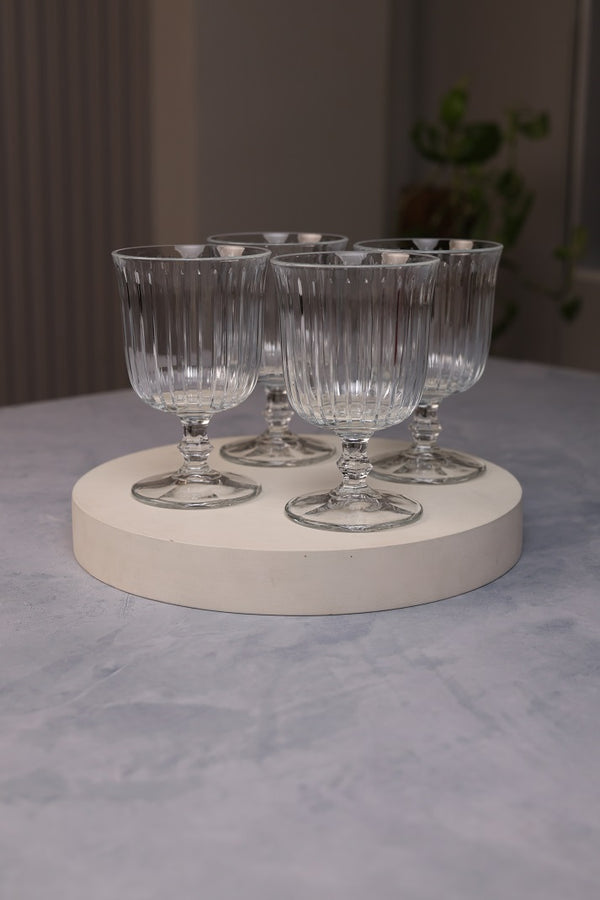 Vienna Ribbed Stem Goblets (4 Pieces)