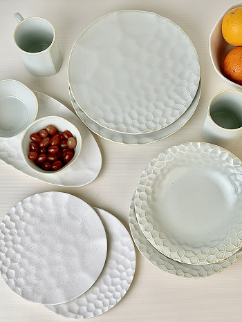 Luxe Texture Stoneware Dinner Set