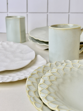 Luxe Texture Stoneware Dinner Set