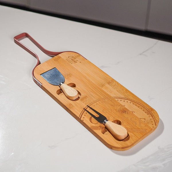 Bamboo Cheese Board Set