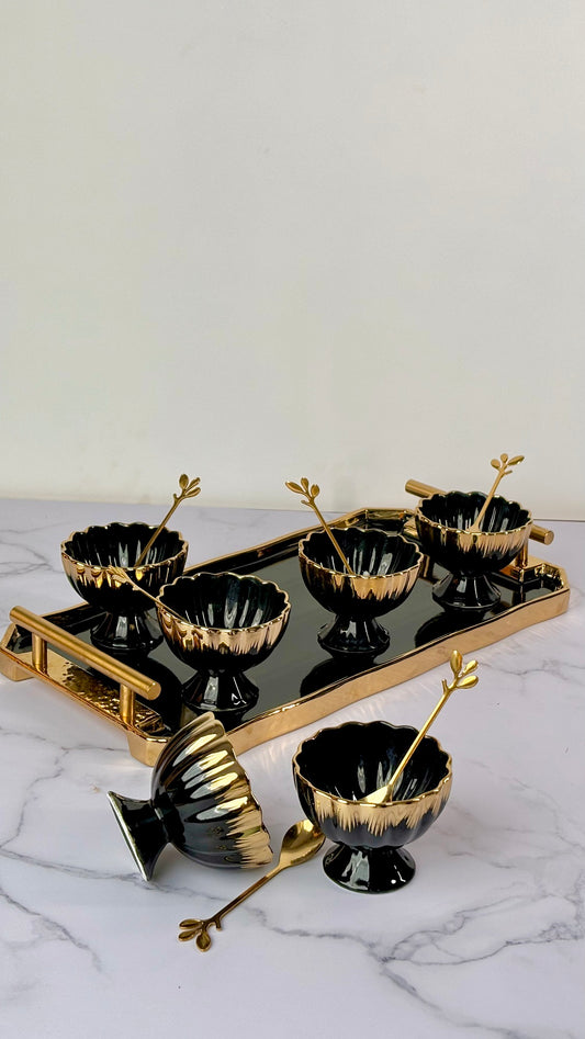 Black Velvet ice-cream-and-jelly set